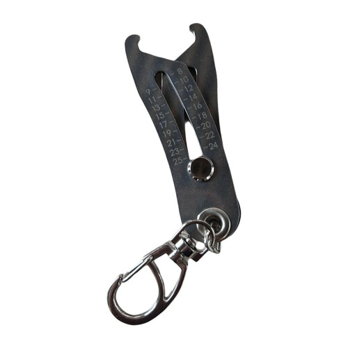 Portable Precise Thread Size Checker Keychain, Nut & Bolt Thread Size Checker Bolt Size Finder Keychain 3pc 1