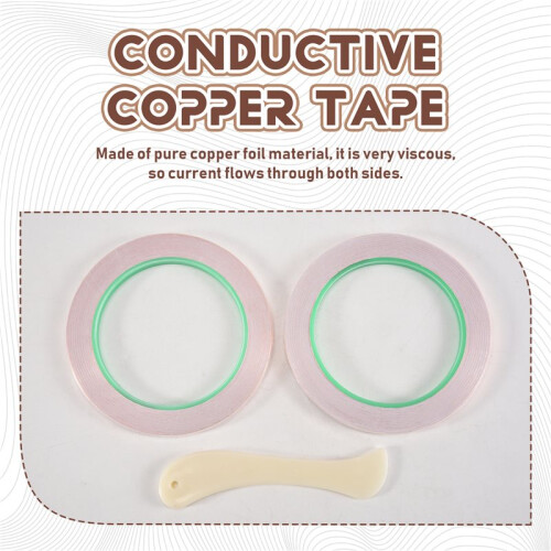 5mm Backed Copper Foil Tape for Stained Glass (2Roll) 2