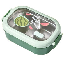 Kinderlunchbox Kinderen Verzegelde en Mooie Draagbare Voedselcontainers Verwarmbare Lunchbox Groen