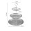 Stainless Steel Multi-Layer Tray Dessert Plate Fruit Plate Snack Plate Display Plate Cupcake Rack Silver 6