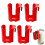 10PCS Cookie Holder Mug Red Cookie Rack Reusable Plastic Cup Side Cookie Organizer Hanging Cookie Storage 2