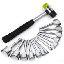 14 Tamanhos de Furador de Canto, Conjunto de Furador de Meia-Volta, Furador de Couro, Kit de Furador de Couro para Cintos, Bolsas e Produtos de