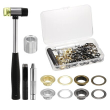 Kit di 100 Occhielli per Scarpe, Vestiti, Pelle, Tessuto, Cintura DIY, Oro, Argento, Canna di Fucile, Bronzo