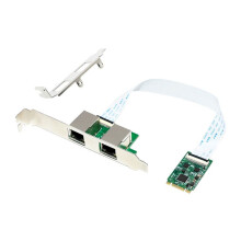 Adattatore Server Gigabit Ethernet M.2 B+M Dual Port Gigabit Server NIC 10/100/1000Mbps Ethernet NIC per PC