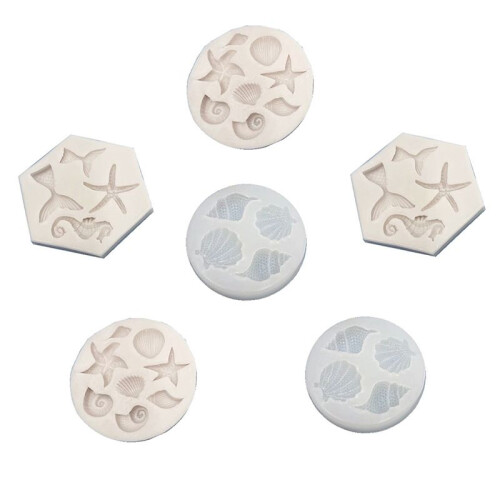DIY Shellfish and Conch Silicone Mold Baking Cake Decoration Epoxy Mold