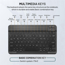 10-Inch Keyboard with Battery-Powered Mouse Ultra-Thin Wireless Mouse and Keyboard Set for Android Windows A