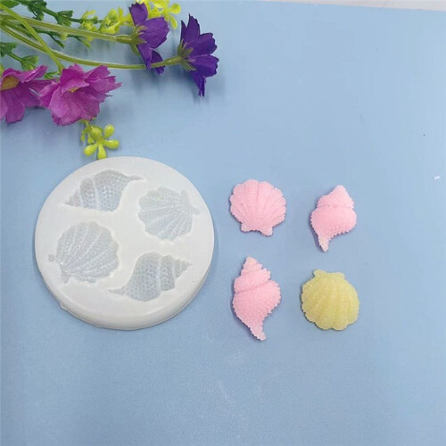 DIY Shellfish and Conch Silicone Mold Baking Cake Decoration Epoxy Mold 2