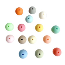 200pcs 14mm Acrylic Beads Round Pastel Beads Candy Color Frosted Spacer Beads for Making Earring Bracelet Necklace