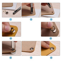 100pcs Grommet Eyelets Tool Kit for Shoes Clothes Leather Fabric Belt DIY, Gold,Silver,Gunmetal,Bronze