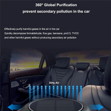Air Purifier Solar Charging Deodorant Air Fresh Car Air Purifier Car Aromatherapy Machine Mocha Gold