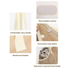 Dog Chest Carrier Portable Pet Purse Sling Foldable Breathable Pet Mesh Sling Small Dog Cat SoftSided Carrier 21x38x27cm