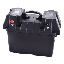 Slimme Accubak, 12V Scheepsbehuizing, Meerpoorten en Stroomonderbreker voor Trollingmotor, , Accubak