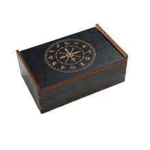 Tarot Card Case Vintage Wooden Trinket Box Jewelry Box Small Wood Vintage Multifunctional Box for Tarot Card Accessory D
