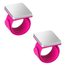 2 Pezzi di Puntaspilli Magnetici da Polso, Puntaspilli Magnetici per Cucire, Cinturino Portaspilli Magnetico per Cucire, Rosa