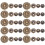 60Sets Dunkelbraune Bronze Druckknöpfe Schnappverschluss 1