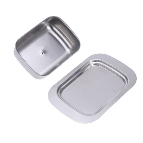2Stk Aus Mit Deckel Rostfrei Frischehalter Silber
