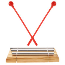 2Stk Holz-Aluminium Klangglocken Mit Dreifachton Ideal Für Kinder Yoga