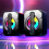 2 Stuks Luidspreker USB Subwoofer Lichtgevende  Computer Luidspreker Mobiele Telefoon Laptop Desktop Luidspreker HiFi Stereo Luidspreker 3