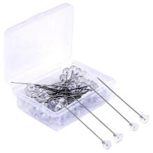 50 Pcs Corsage Bouquet Pins,2 Inch Flower Diamond Rhinestone Brooch, Straight Needle for Wedding Hair Accessories
