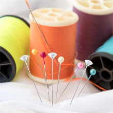 50 Pcs Corsage Bouquet Pins,2 Inch Flower Diamond Rhinestone Brooch, Straight Needle for Wedding Hair Accessories
