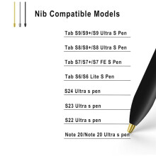 Vervanging van Metalen Penpunten/Tips voor Samsungvoor Tab S9/S9FE+/S9 Ultra /S8/S8+/S8 Ultra (Set van 4+10 Stuks)