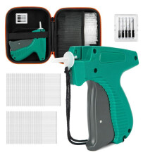TaggingGun voor Kleding met Koffer, Kledingstuk TagGun-Set voor Kledinglabeler met 6 Naalden en 2000 Stuks (2+1,35 Inch) Weerhaaksluiting