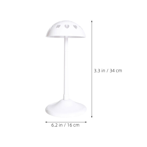 Wit Plastic Pruikenhouder Voor Display En Cosplay 1