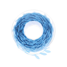 2Rolls Sky-Blue Gift Wrapping Ribbon Leaf Pattern Durable Material