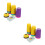 2Sets Stapelbecher Spielzeug Lernspiel Kinder Reaktion Training 7