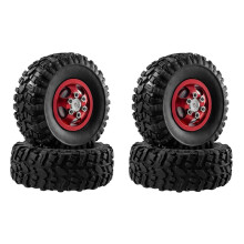 Vermelho para 1/12 MN82 LC79 MN78 Naughty Dragon Acessórios para Carro com Controle Remoto, Rodas e Pneus de Atualização de Metal