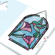 Red Blessing to Have A Mom Like You Bird Suncatcher Card