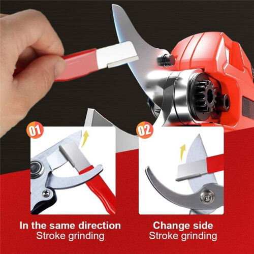 Portable Quick Knife Sharpener, Lawn Mower Dull Blade Sharpener, Multifunctional Garden Tool Sharpener,Red 1