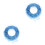 2Rolls Sky-Blue Gift Wrapping Ribbon Leaf Pattern Durable Material 3