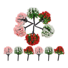 30Pcs Plastic Mini Trees for DIY Sand Table Micro Landscape Decoration