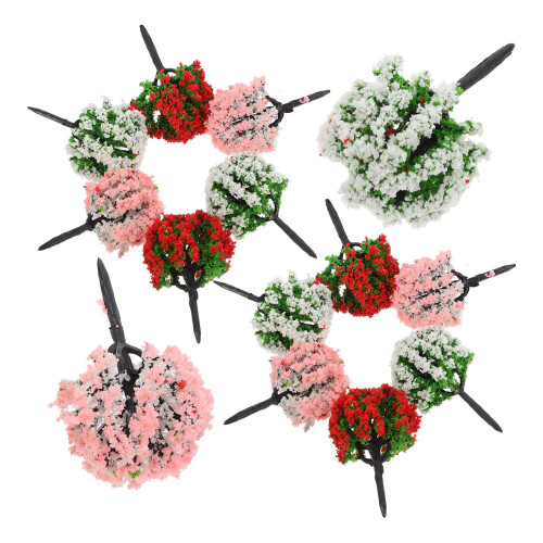 30Pcs Plastic Mini Trees for DIY Sand Table Micro Landscape Decoration 2
