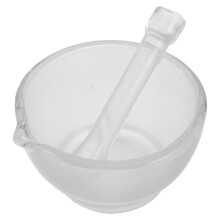 3Sets Mini Labor-Glasmörser Set Weiß Für Chemisches Mahlen