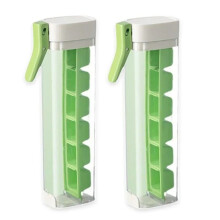 2PCS One-Handed Pressing Ice Lattice Easy to Release Freeze 6 Compartments Ice Mould Homemade Small Ice Moulds,B