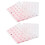 4Pièces Protection Clavier Portable Silicone Rose Pratique 1