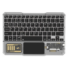 Luminous Wireless Keyboard Rechargeable Touchpad Keyboard Keypads for Phone PC Tablet Gaming Black
