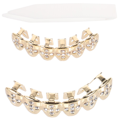5Ensembles De Dents Dorés En Cuivre Décorations Pour