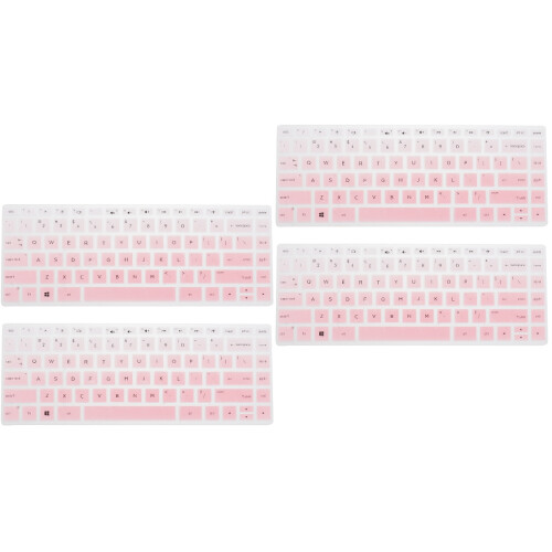 4Pièces Protection Clavier Portable Silicone Rose Pratique 2