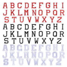 78 Pezzi Ferro su Toppe per Lettere, Toppe per Applique Alfabetiche Toppe per Riparazione Lettere A-Z per Cappelli, Camicie, Scarpe, Jeans, Borse