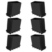6Pièces Housses Pieds D’échelle Caoutchouc Noir Pour Protection Stable