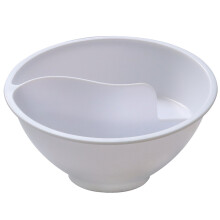 Cereal Bowl Milk Bowl Dry and Wet Separation Cereal Bowl One-Person Breakfast Tableware Household Dishes,White