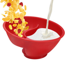 MüSli Schale Milch Schale Trocken und Nass Trennung MüSli Schale Ein-Personen FrüHstüCk Geschirr Haushalt Geschirr,Weiß