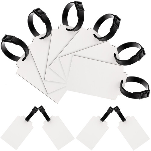 20Pièces Étiquettes Blanches Portables DIY Sublimation Durable 2