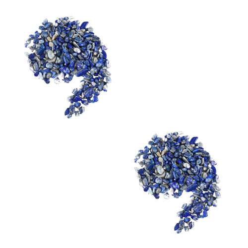 2Pièces Décoratif Bleu Pour Aquarium Pierres Polies 2