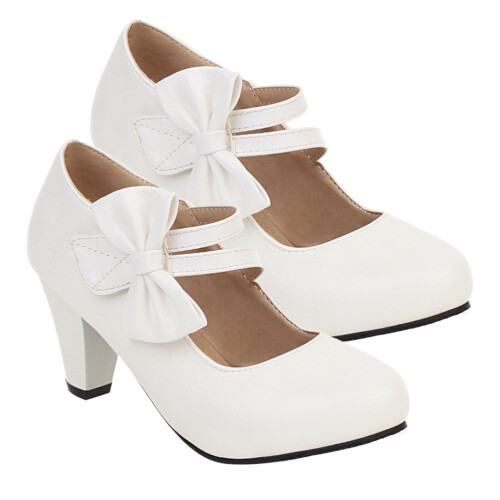 2Paires Talons Blancs Élégants Confortables Mode 1