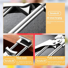 Stainless Steel Bottle Opener Linear Adjustable Can Opener Manual Screw Cap Can Opener
