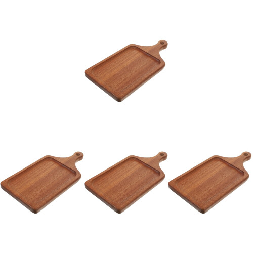 4Pièces À Découper Bois Clair Pour Steak Pizza Fruits 2